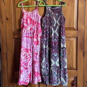 Pink and Multicolor Girl's Maxi Dresses size XS